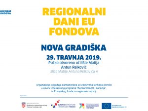 REGIONALNI DANI EU FONDOVA NOVA GRADIŠKA – Prijavite se!!