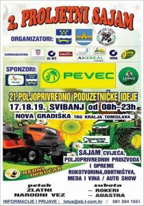 21. „Poljoprivredno-poduzetničke ideje“  i 2. Proljetni sajam Nova Gradiška 2019.