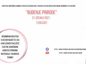 “Buđenje prirode“ – besplatna online radionica za cvjećare u organizaciji HOK-a
