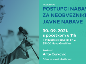Poziv na radionicu “Postupci nabave za neobveznike javne nabave”