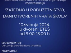 “Zajedno u poduzetništvo, dani otvorenih vrata škola”